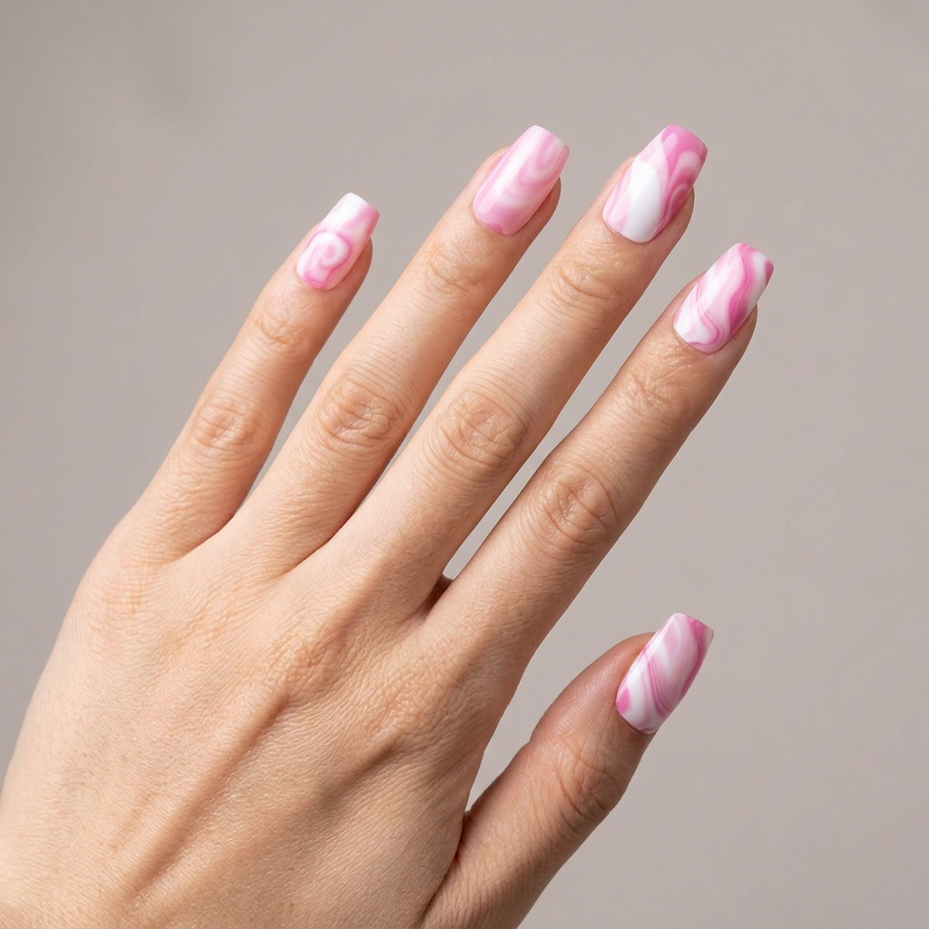 Pink Marble Swirl